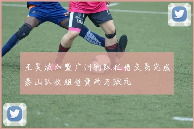 王昊斌加盟广州豹队租借交易完成泰山队收租借费两万欧元
